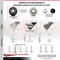 Service Caster 3 Inch Chrome Hooded Neoprene Rubber 3/8 Inch Threaded Stem Caster with Brake SCC-TS03S310-NPRB-BC-B-381610 - alternate 2